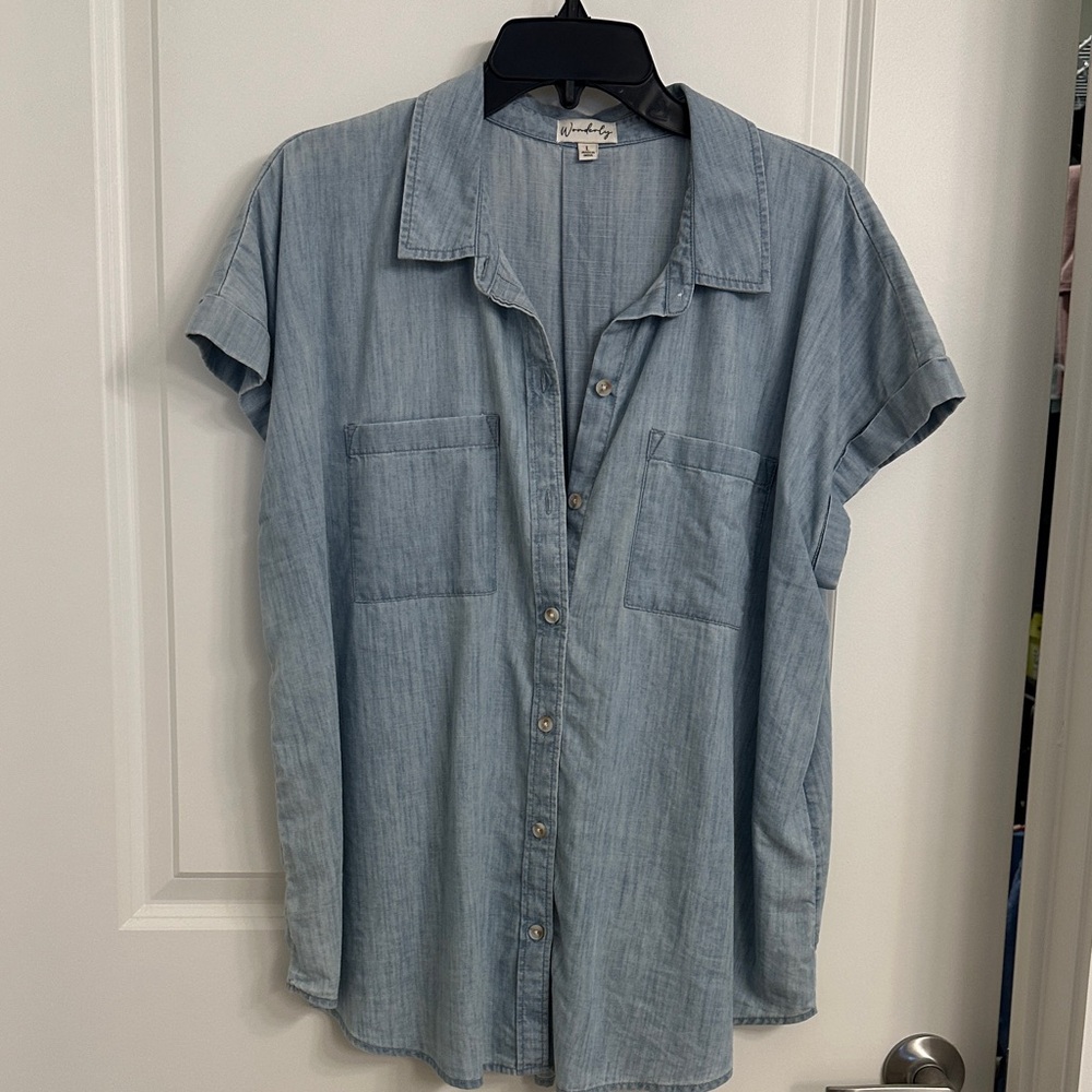 Wonderly Sky Blue Denim Shirt